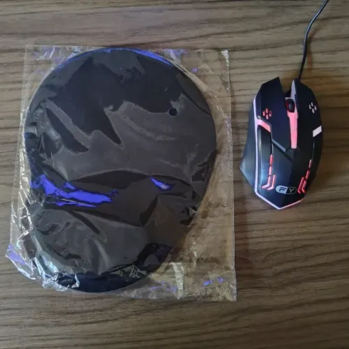 Kit Mouse Gamer Com Fio Usb + mousepad