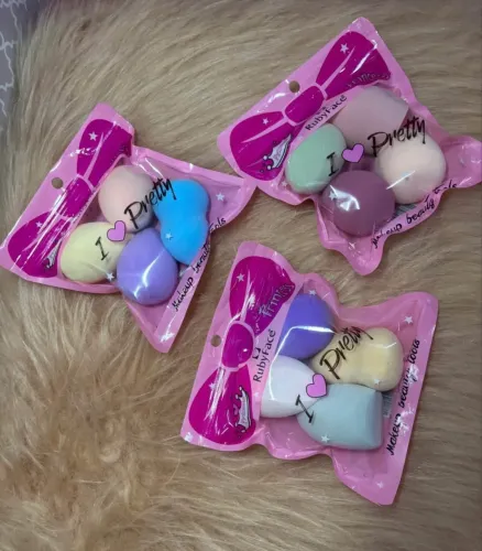 Kit 4 esponjas de maquiagem