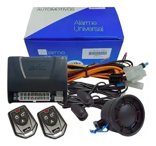 ALARME AUTOMOVEL UNIVERSAL C/ 2 CONTROLE - FKS