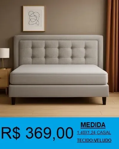 Cabeceira cama casal estofada - Entrega GRÁTIS 