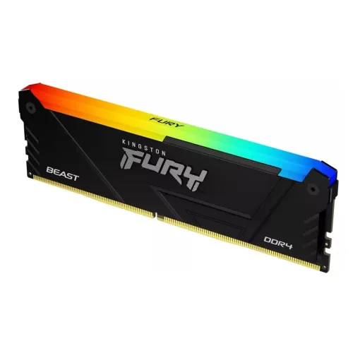 2x PENTES DE 16GB Memória DDR4 Kingston Fury Beast, RGB, 16GB, 3200MHz, Black, KF432C16BB2