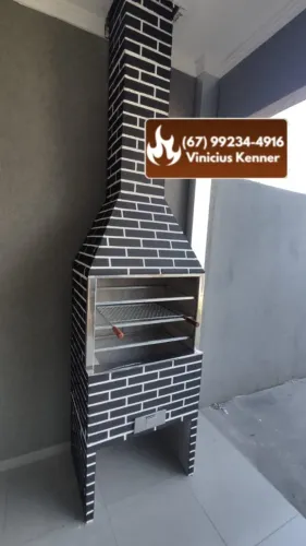CHURRASQUEIRA TIJOLINHO COMPLETA COM MONTAGEM GRÁTIS!!!