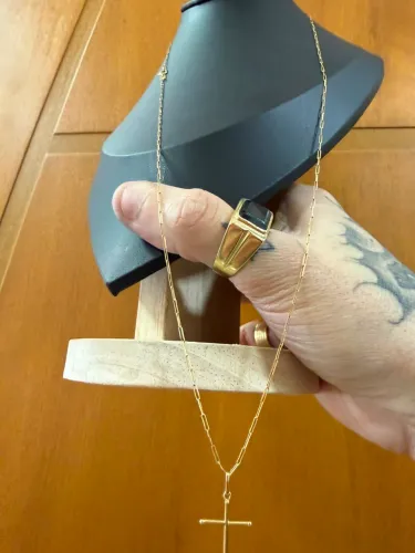 Corrente Maciça de ouro 2.57g 18k procedência garantia eterna