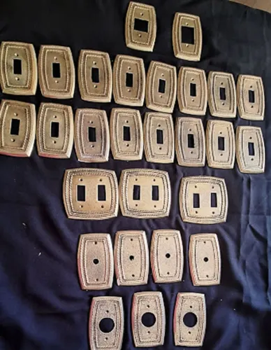 22 placas de espelho metal tomada interruptor vintage luxuoso cor bronze
