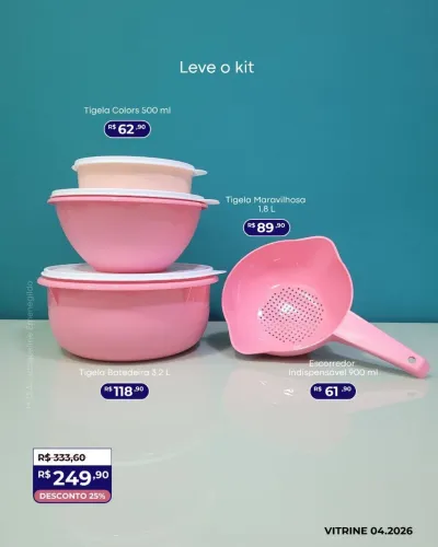 Kit preparar Tupperware 