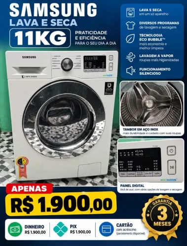 Máquina de lavar e seca Samsung 11kg