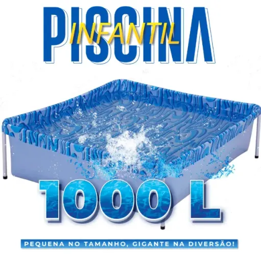 Piscina Infantil 1000 Litros Compacta e Resistente