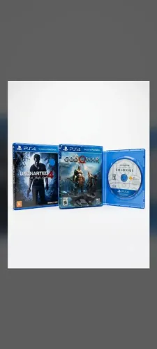 Lote 3 Jogos PS4 - God of War + Uncharted 4 + Shadow of the Colossus