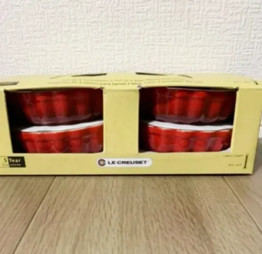 Set Travessas Caneladas Flan Cereja Le Creuset