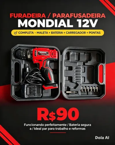 Furadeira / Parafusadeira Mondial