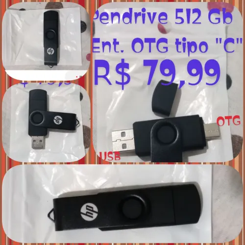 Pen Drive 512 GB C/ entrada OTG tipo "C"