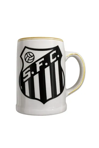 Caneca antiga de chopp do Santos. (Porcelana)
