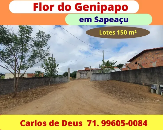 Flor do Genipapo, Lotes por R$ 19.000,00, vista panorâmica, lotes 150 m², em Sapeaçu