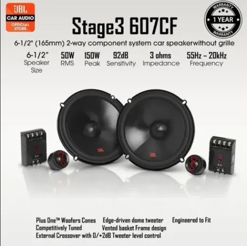 Kit 2 Vias Alto Falante Jbl 6.1/2 Stage 3 607CF 150w/50wrms (Modelo Americano JBL)
