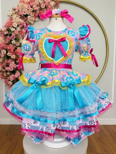 Vestido junino infantil 