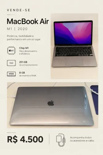 Macbook Air M1 Novíssimo