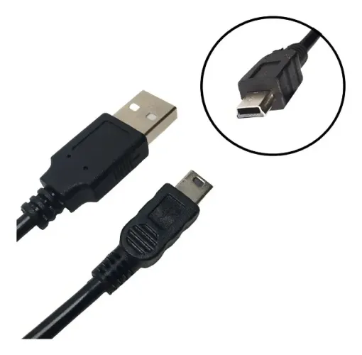 Cabo Mini Usb V3 P Ps3 Alta Velocidade 1Metro. Cor Preto