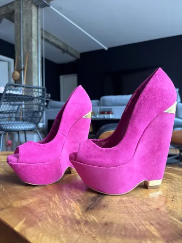 Sapato Plataforma Rosa