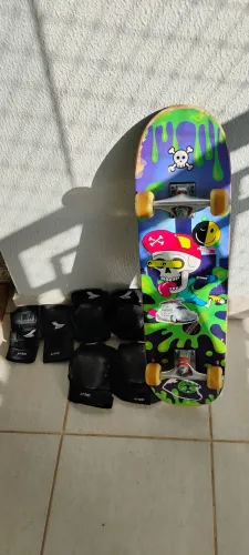 Skate + Kit proteção