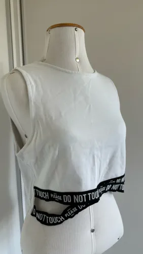 Blusa Cropped Branca Blue Steel Renner Tamanho GG