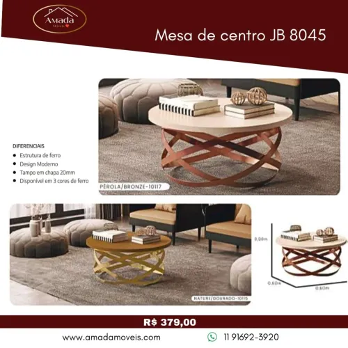 Mesa de centro JB 8045 - à pronta entrega