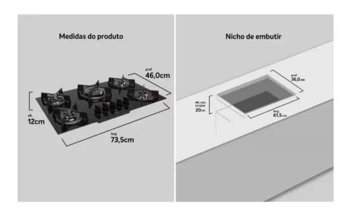 Cooktop Dako supreme 5 bocas