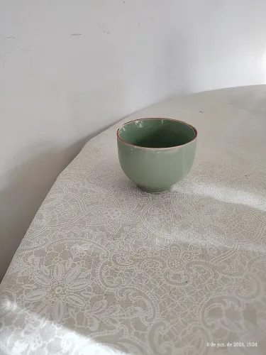 Molheira de ceramica na cor verde para shoyu