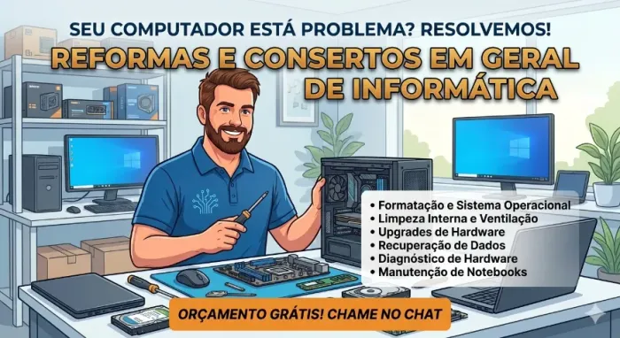 Assistência Técnica de Computadores e Notebooks - Manutenção Completa