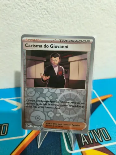 Carisma do Giovanni (161/165) Revese Foil Carta Pokemon TCG