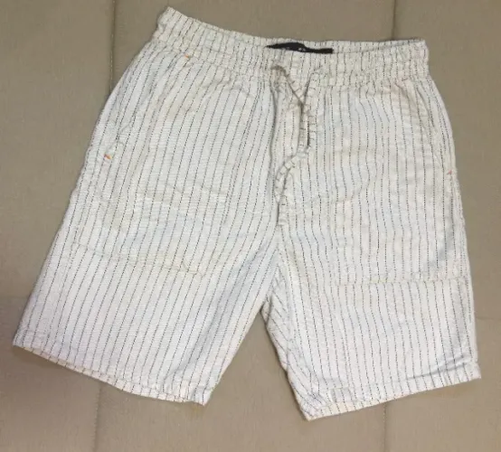 Bermuda masculina de linho