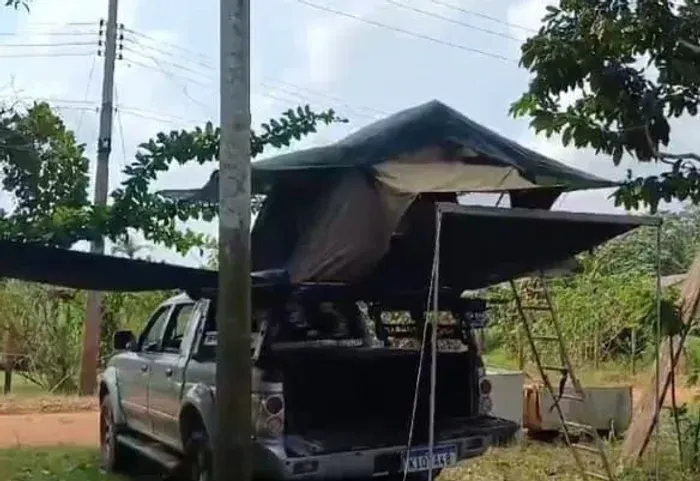 Barraca teto completa com suporte rack