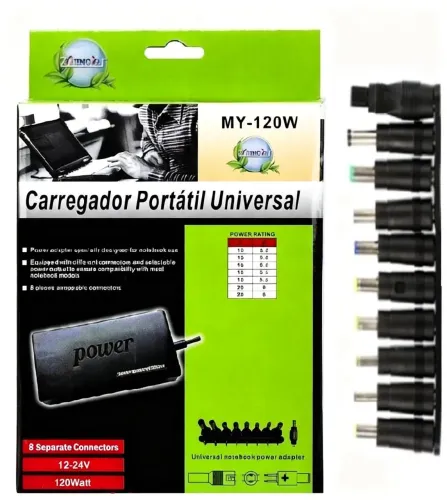 Fonte Carregador Universal Notebook  Bivolt 10 Pinos
