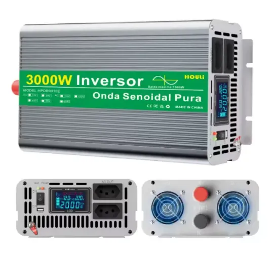 Inversor De Tensão Houli 12v 220v 1500w 3000w Onda Senoidal Pura