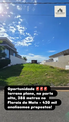 Terreno disponível - qd 18/ Condomínio Florais da Mata  ginco