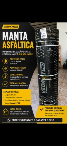 MANTA ASFÁLTICA VEDACIT PRO - ALUMÍNIO POLIÉSTER