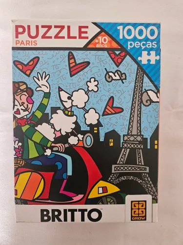 Quebra cabeça Romero Britto Paris 1000 peças lacrado