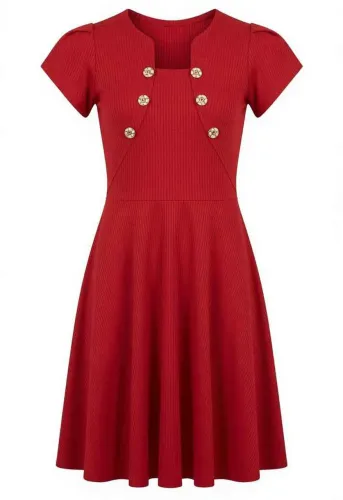 Vestido Midi Feminino com Colete Falso