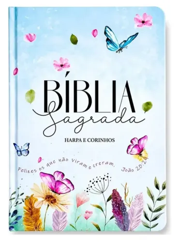 2 Bíblias Sagrada Hipergigante Capa Dura Arc - Jardim Secreto