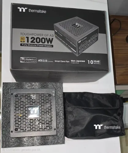 Fonte Thermaltake Toughpower GF A3 PE, 1200W, 80 Plus Gold, Modular, PFC Ativo, Preto