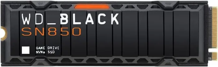 WD_BLACK SN850 2TB NVMe SSD with Heatsink - M.2 2280, Up to 7,300 MB/s Read speeds, Up to