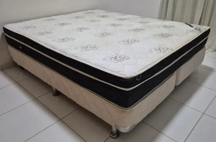 CAMA BOX E COLCHÃO ORTOPÉDICO PREMIUM ORTOBOM QUEEN SIZE