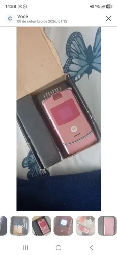 Motorola RAZR V3 Rosa - Original com Caixa