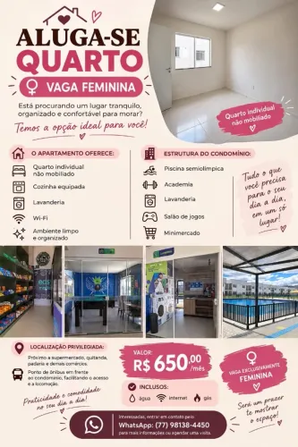 ? VAGA FEMININA - BEM RESIDENCIAL | VCA