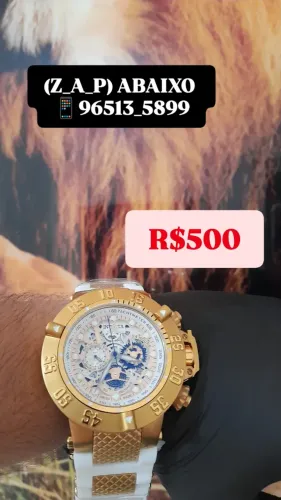Relógio INVICTA SUBAQUA MULTIFUNCIONAL - PULSEIRA BRANCA - ENTREGAMOS