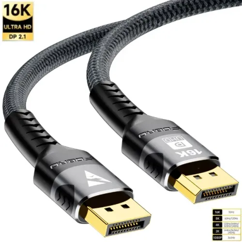 Cabo Display Port 2.1 80Gbp/s 8K 60Hz 4K 120Hz (2 metros)