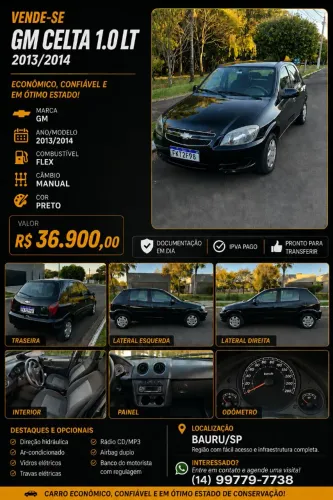 Chevrolet Celta Spirit/ LT 1.0 MPFI 8V Flexp. 5P 2014
