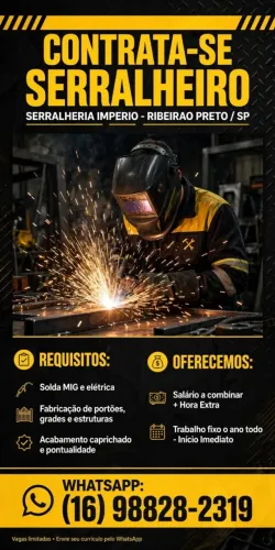 Contratasse serralheiro com experiência 