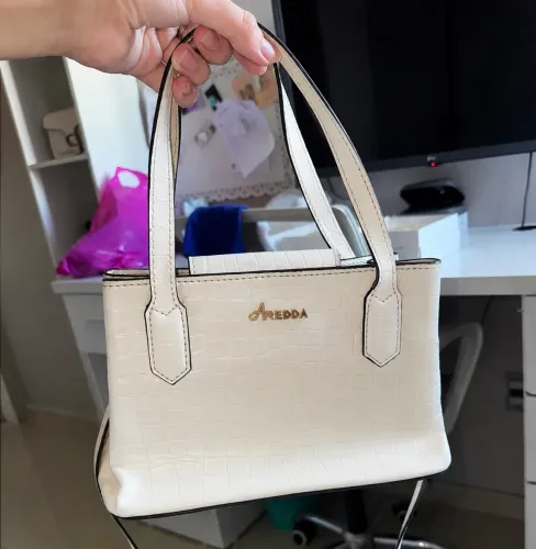 Bolsa Aredda branca couro!!