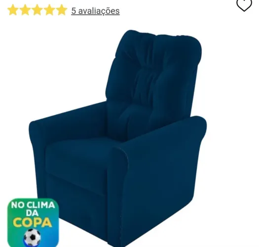 Poltrona Azul, excelente estado. Boa para descansar e relaxar.