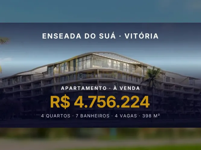 Venha Conhecer Este Apartamento Único na Enseada do Suá com 4 Vagas de Garagem